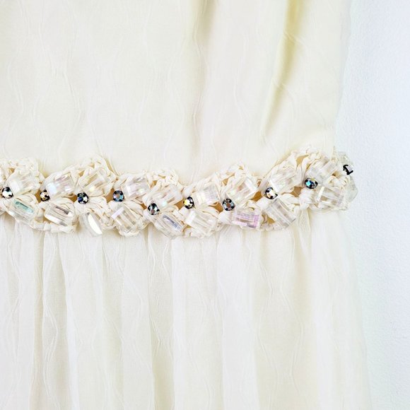 Vtg 60s Jack Bryan Designed by Dupuis Formal Maxi Layered High Neck Tiered Dress - Picture 5 of 12